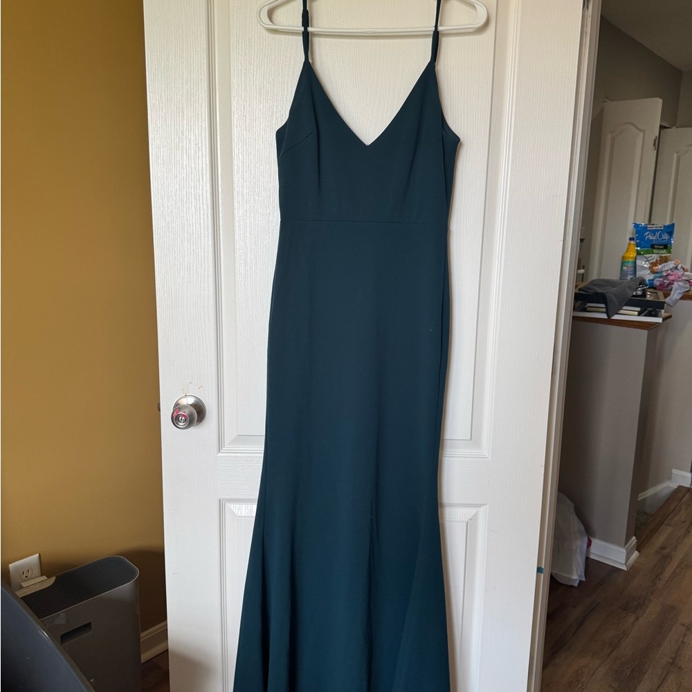 Elegant Teal Evening Gown